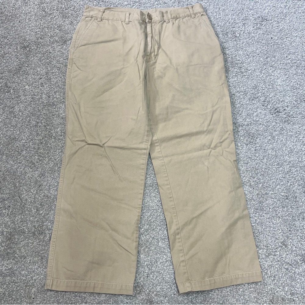 Patagonia Duck Pants Mens 36 Khaki Organic Cotton Straight Leg Casual 34x28 Act